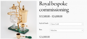 Kaffeemaschine aus Gold Screenshot