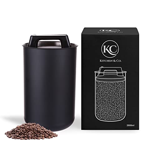 Kaffeedose luftdicht für 1 kg Kaffeebohnen mit Vakuumdeckel...