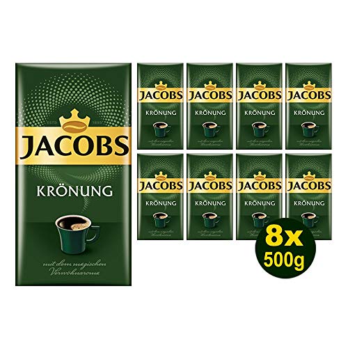 JACOBS Filterkaffee Krönung 8 x 500g Pulver-Kaffee gemahlen...