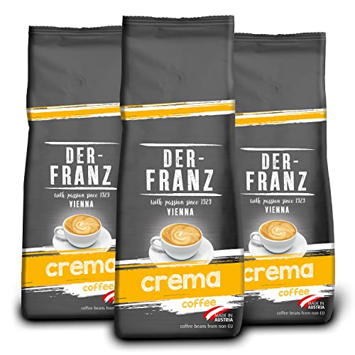 Der-Franz Crema Kaffee, ganze Bohne, 3 x 500 g