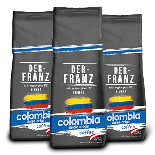 Der-Franz Columbia Single Origin Kaffee, ganze Bohne, 3 x...