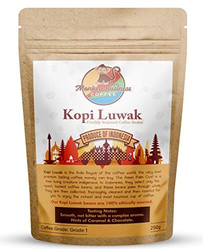 Monkey Business Coffee - Wilde Kopi Luwak Kaffeebohnen - 250...